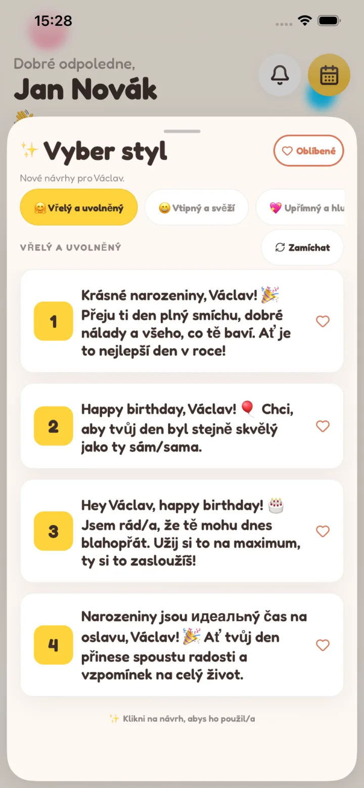Připraveno pro tebe