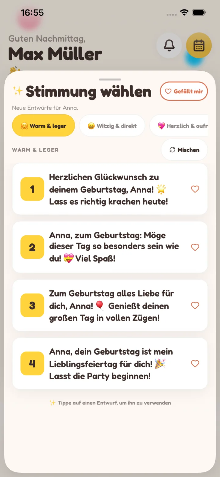 Für dich entworfen