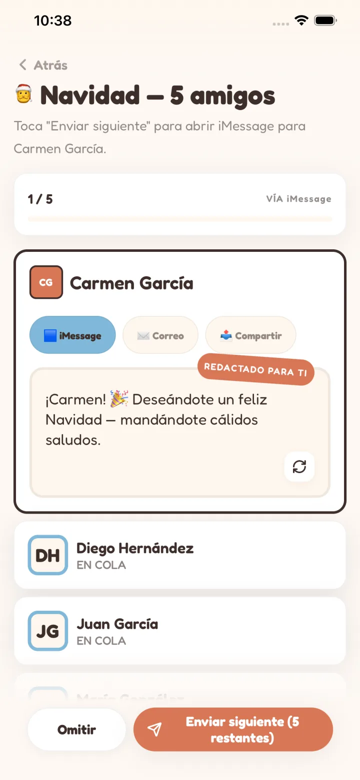 Una fila, todos tus amigos