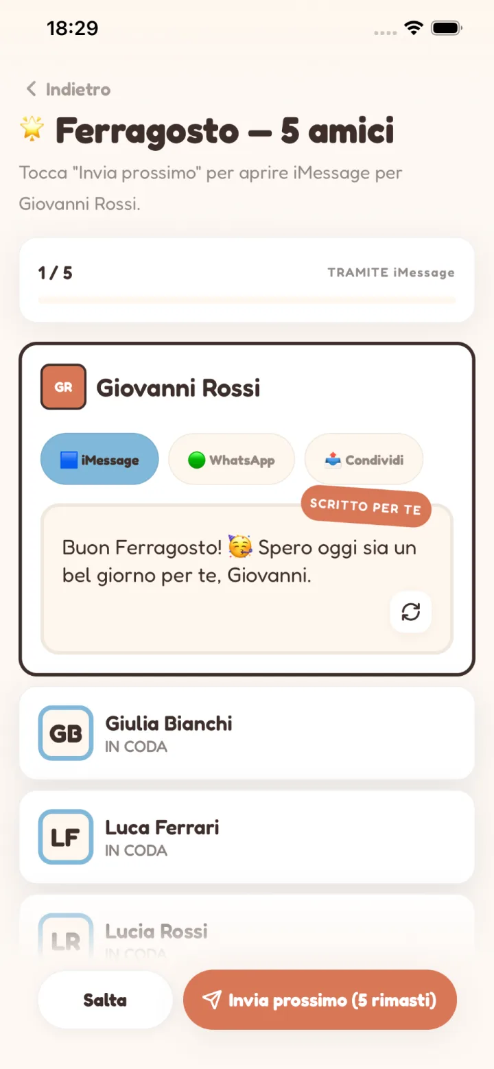 Una coda, tutti