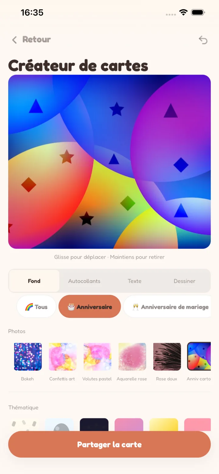 Des cartes qu’on garde