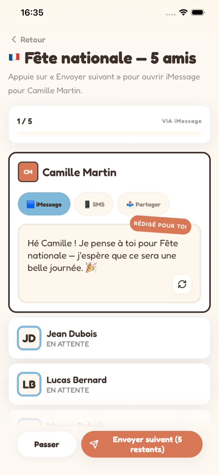 Une file, tout le monde