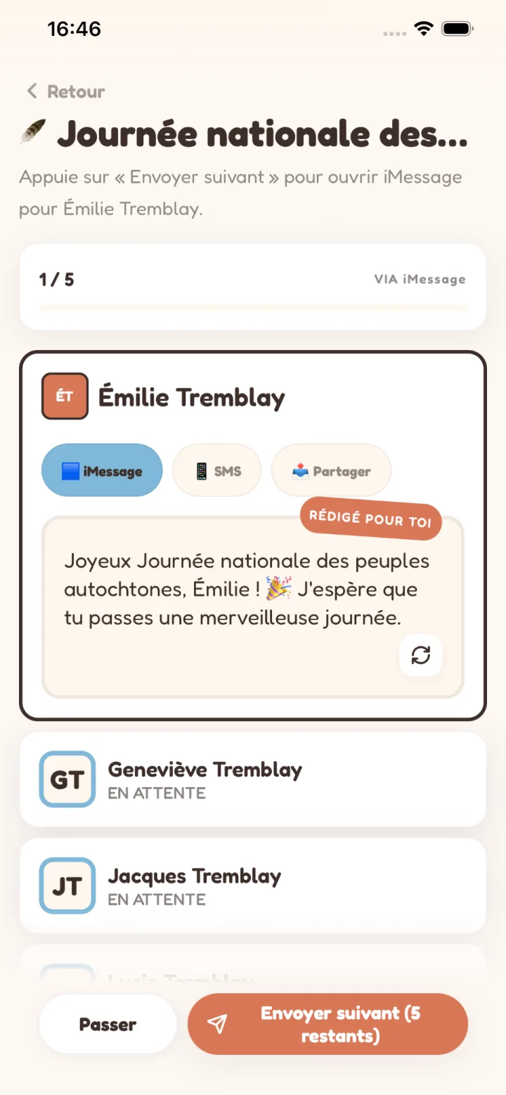 Une file, tout le monde