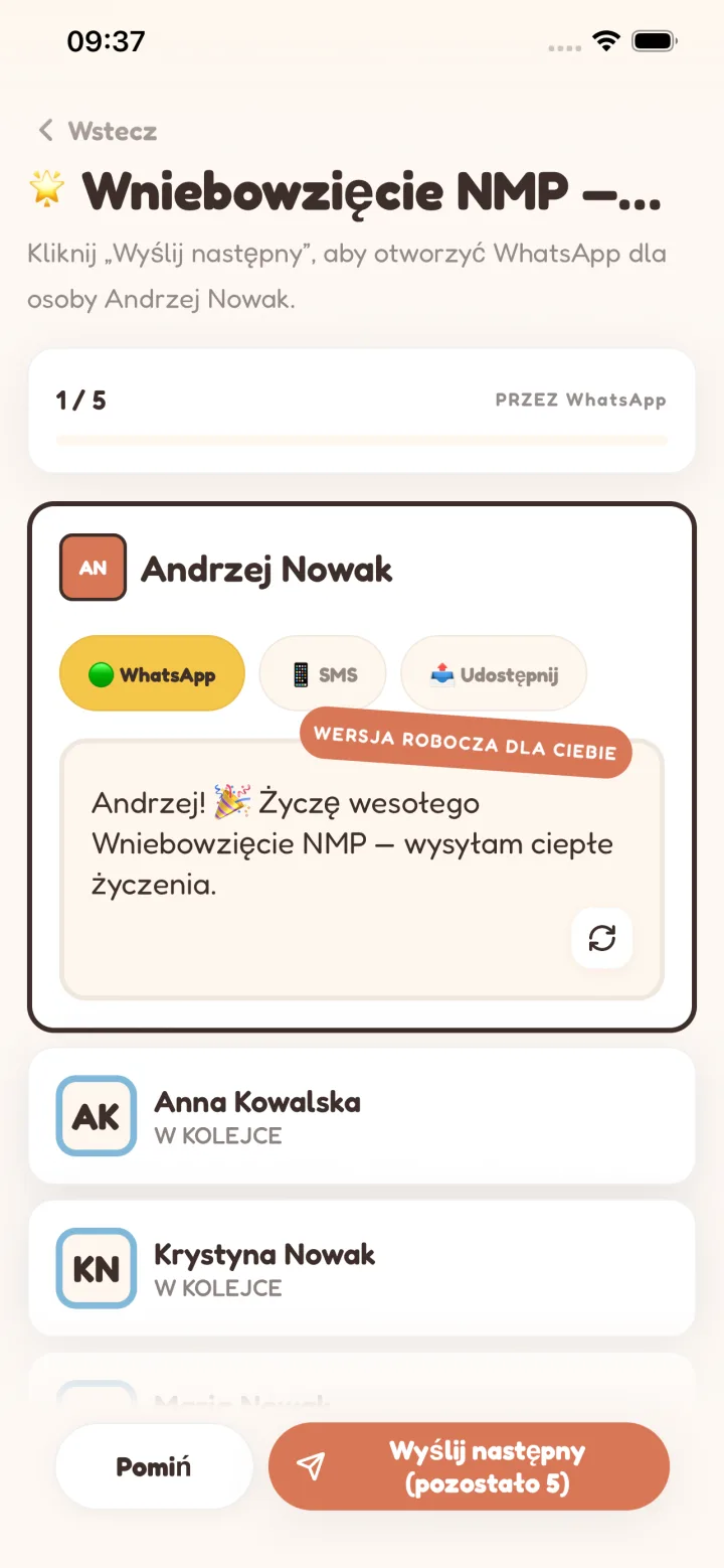 Jedna kolejka, wszyscy