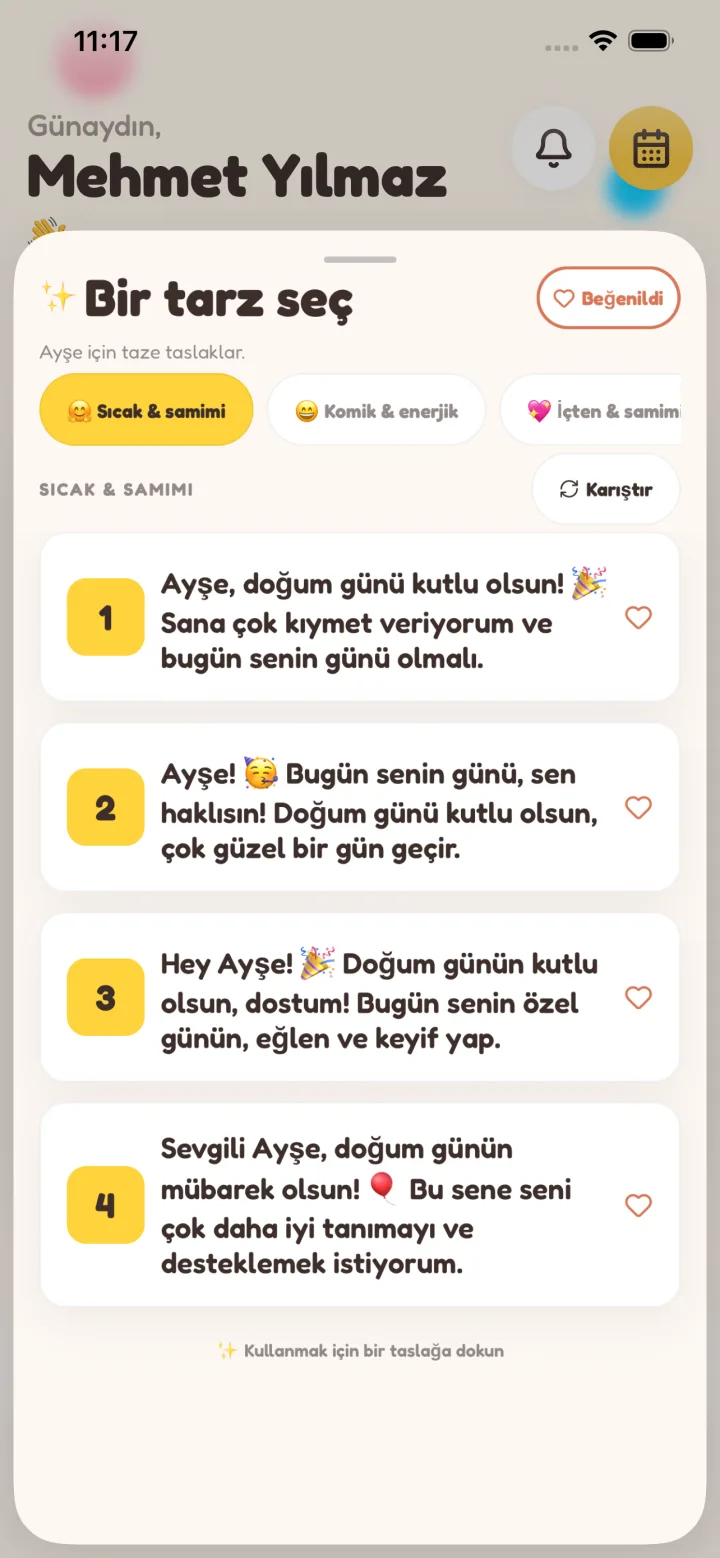 Senin için yazıldı